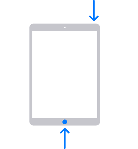 iPad kotipainike kuvakaappaus